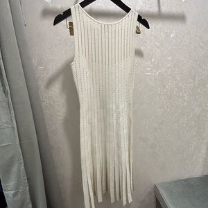 Zac Posen White Beaded Dress